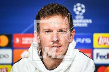 2023-03-07 - Julian NAGELSMANN of Bayern Munich during the Bayern Munich press conference ahead of the UEFA Champions League football match on March 7, 2023 at Allianz Arena in Munich, Germany - FOOTBALL - BAYERN MUNICH V PARIS SG - TRAINING AND PRESS CONFERENCE - UEFA CHAMPIONS LEAGUE - SOCCER