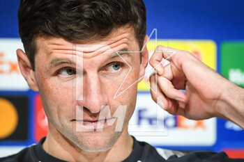 2023-03-07 - Thomas MULLER of Bayern Munich during the Bayern Munich press conference ahead of the UEFA Champions League football match on March 7, 2023 at Allianz Arena in Munich, Germany - FOOTBALL - BAYERN MUNICH V PARIS SG - TRAINING AND PRESS CONFERENCE - UEFA CHAMPIONS LEAGUE - SOCCER