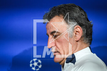 2023-03-07 - Christophe GALTIER of PSG during the Paris Saint-Germain press conference ahead of the UEFA Champions League football match on March 7, 2023 at Allianz Arena in Munich, Germany - FOOTBALL - BAYERN MUNICH V PARIS SG - TRAINING AND PRESS CONFERENCE - UEFA CHAMPIONS LEAGUE - SOCCER