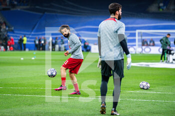 2023-03-15 - Mohamed Salah (Liverpool) during the warm up before the football match between
Real Madrid and Liverpool valid for the second leg of the round of 16 of the Uefa Champion’s League celebrated in Madrid, Spain at Bernabeu stadium on Wednesday 15 March 2023 - REAL MADRID VS LIVERPOOL - UEFA CHAMPIONS LEAGUE - SOCCER
