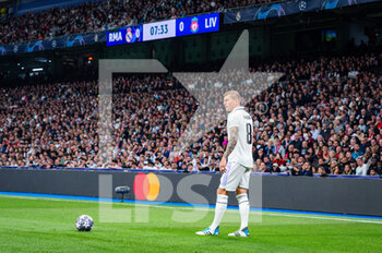 2023-03-15 - Toni Kroos (Real Madrid) in action during the football match between
Real Madrid and Liverpool valid for the second leg of the round of 16 of the Uefa Champion’s League celebrated in Madrid, Spain at Bernabeu stadium on Wednesday 15 March 2023 - REAL MADRID VS LIVERPOOL - UEFA CHAMPIONS LEAGUE - SOCCER
