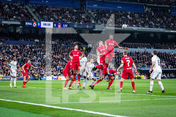 2023-03-15 - Ibrahima Konaté (Liverpool) in action during the football match between
Real Madrid and Liverpool valid for the second leg of the round of 16 of the Uefa Champion’s League celebrated in Madrid, Spain at Bernabeu stadium on Wednesday 15 March 2023 - REAL MADRID VS LIVERPOOL - UEFA CHAMPIONS LEAGUE - SOCCER