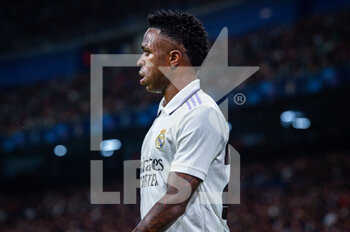 2023-03-15 - Vinícius Júnior (Real Madrid) during the football match between
Real Madrid and Liverpool valid for the second leg of the round of 16 of the Uefa Champion’s League celebrated in Madrid, Spain at Bernabeu stadium on Wednesday 15 March 2023 - REAL MADRID VS LIVERPOOL - UEFA CHAMPIONS LEAGUE - SOCCER