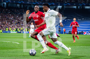 2023-03-15 - Vinícius Júnior (Real Madrid) in action during the football match between
Real Madrid and Liverpool valid for the second leg of the round of 16 of the Uefa Champion’s League celebrated in Madrid, Spain at Bernabeu stadium on Wednesday 15 March 2023 - REAL MADRID VS LIVERPOOL - UEFA CHAMPIONS LEAGUE - SOCCER