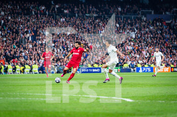 2023-03-15 - Mohamed Salah (Liverpool) in action during the football match between
Real Madrid and Liverpool valid for the second leg of the round of 16 of the Uefa Champion’s League celebrated in Madrid, Spain at Bernabeu stadium on Wednesday 15 March 2023 - REAL MADRID VS LIVERPOOL - UEFA CHAMPIONS LEAGUE - SOCCER