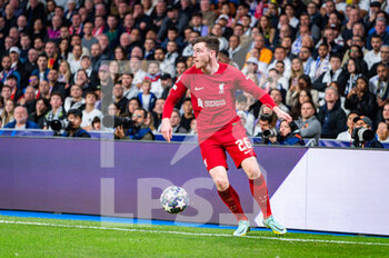 2023-03-15 - Andy Robertson (Liverpool) in action during the football match between
Real Madrid and Liverpool valid for the second leg of the round of 16 of the Uefa Champion’s League celebrated in Madrid, Spain at Bernabeu stadium on Wednesday 15 March 2023 - REAL MADRID VS LIVERPOOL - UEFA CHAMPIONS LEAGUE - SOCCER