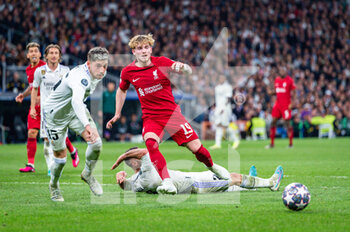 2023-03-15 - Harvey Elliott (Liverpool) in action during the football match between
Real Madrid and Liverpool valid for the second leg of the round of 16 of the Uefa Champion’s League celebrated in Madrid, Spain at Bernabeu stadium on Wednesday 15 March 2023 - REAL MADRID VS LIVERPOOL - UEFA CHAMPIONS LEAGUE - SOCCER
