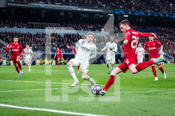 2023-03-15 - Andy Robertson (Liverpool) and Federico Valverde (Real Madrid) in action during the football match between
Real Madrid and Liverpool valid for the second leg of the round of 16 of the Uefa Champion’s League celebrated in Madrid, Spain at Bernabeu stadium on Wednesday 15 March 2023 - REAL MADRID VS LIVERPOOL - UEFA CHAMPIONS LEAGUE - SOCCER