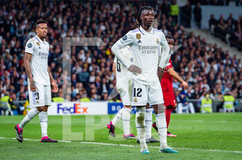 2023-03-15 - Éder Militão (Real Madrid) and Eduardo Camavinga (Real Madrid) during the football match between
Real Madrid and Liverpool valid for the second leg of the round of 16 of the Uefa Champion’s League celebrated in Madrid, Spain at Bernabeu stadium on Wednesday 15 March 2023 - REAL MADRID VS LIVERPOOL - UEFA CHAMPIONS LEAGUE - SOCCER