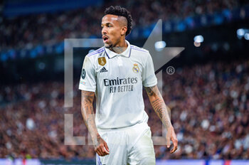 2023-03-15 - Éder Militão (Real Madrid) during the football match between
Real Madrid and Liverpool valid for the second leg of the round of 16 of the Uefa Champion’s League celebrated in Madrid, Spain at Bernabeu stadium on Wednesday 15 March 2023 - REAL MADRID VS LIVERPOOL - UEFA CHAMPIONS LEAGUE - SOCCER