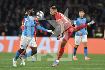 2023-03-15 - Andre’ Anguissa of SSC Napoli  competes for the ball with Djibril Sow of Eintracht Frankfurt  during the Uefa Champions League  match between SSC Napoli v Eintracht Frankfurt  at Diego Armando Maradona Stadium  - SSC NAPOLI VS EINTRACHT FRANKFURT - UEFA CHAMPIONS LEAGUE - SOCCER