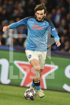 2023-03-15 - Khvicha Kvaratskhelia of SSC Napoli  in action  during the Uefa Champions League  match between   SSC Napoli vs Eintracht Frankfurt at  Diego Armando Maradona  - SSC NAPOLI VS EINTRACHT FRANKFURT - UEFA CHAMPIONS LEAGUE - SOCCER