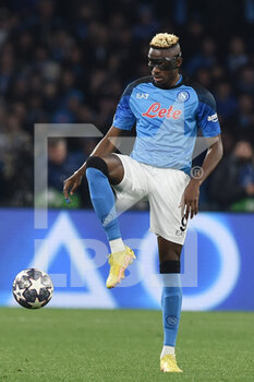 2023-03-15 - Victor Osimhen of SSC Napoli  in action  during the Uefa Champions League  match between   SSC Napoli vs Eintracht Frankfurt at  Diego Armando Maradona  - SSC NAPOLI VS EINTRACHT FRANKFURT - UEFA CHAMPIONS LEAGUE - SOCCER