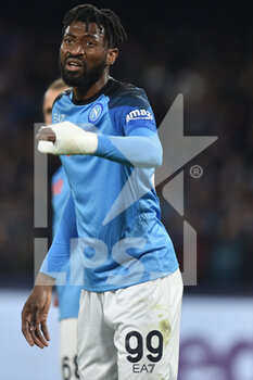 2023-03-15 - Andre' Anguissa of SSC Napoli  gesticulates   during the Uefa Champions League  match between   SSC Napoli vs Eintracht Frankfurt at  Diego Armando Maradona  - SSC NAPOLI VS EINTRACHT FRANKFURT - UEFA CHAMPIONS LEAGUE - SOCCER