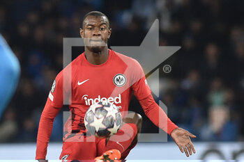 2023-03-15 - Evan N'Dicka of Eintracht Frankfurt in action  during the Uefa Champions League  match between   SSC Napoli vs Eintracht Frankfurt at  Diego Armando Maradona  - SSC NAPOLI VS EINTRACHT FRANKFURT - UEFA CHAMPIONS LEAGUE - SOCCER