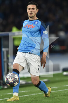 2023-03-15 - Eljif Elmas of SSC Napoli  in action  during the Uefa Champions League  match between   SSC Napoli vs Eintracht Frankfurt at  Diego Armando Maradona  - SSC NAPOLI VS EINTRACHT FRANKFURT - UEFA CHAMPIONS LEAGUE - SOCCER