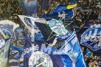 2023-03-14 - Porto FC fans and flags during the UEFA Champions League, Round of 16, 2nd leg football match between FC Porto and FC Internazionale on March 14, 2023 at Estadio do Dragao in Porto, Portugal - FOOTBALL - CHAMPIONS LEAGUE - PORTO V INTERNAZIONALE - UEFA CHAMPIONS LEAGUE - SOCCER