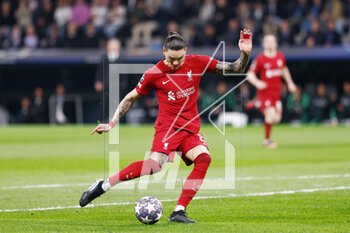 2023-03-15 - Darwin Nunez of Liverpool during the UEFA Champions League, Round of 16, 2nd leg football match between Real Madrid CF and Liverpool FC on March 15, 2023 at Santiago Bernabeu stadium in Madrid, Spain - FOOTBALL - CHAMPIONS LEAGUE - REAL MADRID V LIVERPOOL - UEFA CHAMPIONS LEAGUE - SOCCER