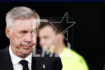 2023-03-15 - Carlo Ancelotti, head coach of Real Madrid during the UEFA Champions League, Round of 16, 2nd leg football match between Real Madrid CF and Liverpool FC on March 15, 2023 at Santiago Bernabeu stadium in Madrid, Spain - FOOTBALL - CHAMPIONS LEAGUE - REAL MADRID V LIVERPOOL - UEFA CHAMPIONS LEAGUE - SOCCER