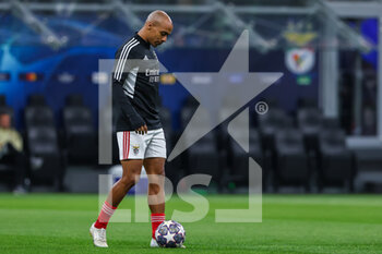2023-04-19 - Joao Mario of SL Benfica warms up during the UEFA Champions League 2022/23 Quarter-Finals - 2nd leg football match between FC Internazionale and SL Benfica at Giuseppe Meazza Stadium, Milan, Italy on April 19, 2023 - INTER - FC INTERNAZIONALE VS BENFICA - UEFA CHAMPIONS LEAGUE - SOCCER