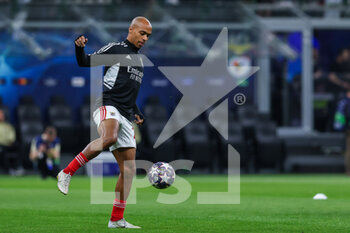 2023-04-19 - Joao Mario of SL Benfica warms up during the UEFA Champions League 2022/23 Quarter-Finals - 2nd leg football match between FC Internazionale and SL Benfica at Giuseppe Meazza Stadium, Milan, Italy on April 19, 2023 - INTER - FC INTERNAZIONALE VS BENFICA - UEFA CHAMPIONS LEAGUE - SOCCER