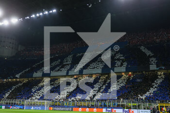 2023-04-19 - FC Internazionale supporters choreography during the UEFA Champions League 2022/23 Quarter-Finals - 2nd leg football match between FC Internazionale and SL Benfica at Giuseppe Meazza Stadium, Milan, Italy on April 19, 2023 - INTER - FC INTERNAZIONALE VS BENFICA - UEFA CHAMPIONS LEAGUE - SOCCER