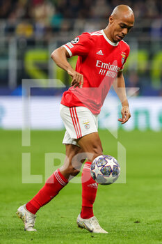 2023-04-19 - Joao Mario of SL Benfica in action during the UEFA Champions League 2022/23 Quarter-Finals - 2nd leg football match between FC Internazionale and SL Benfica at Giuseppe Meazza Stadium, Milan, Italy on April 19, 2023 - INTER - FC INTERNAZIONALE VS BENFICA - UEFA CHAMPIONS LEAGUE - SOCCER