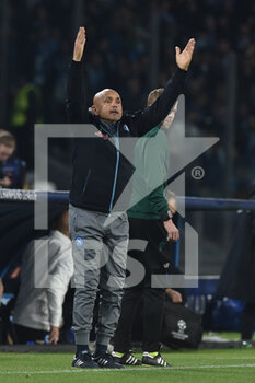 2023-04-18 - Luciano Spalletti coach  of SSC Napoli  gesticulates during the Uefa Champions League  match between SSC Napoli vs AC Milan  at Diego Armando Maradona Stadium - SSC NAPOLI VS AC MILAN - UEFA CHAMPIONS LEAGUE - SOCCER