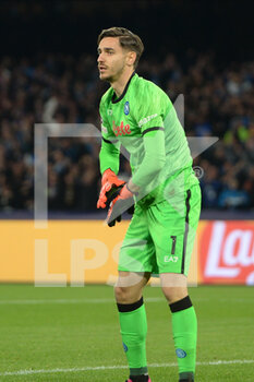 2023-04-18 - Alex Meret of SSC Napoli  after saved a penalty  during the Uefa Champions League  match between SSC Napoli vs AC Milan  at Diego Armando Maradona Stadium  - SSC NAPOLI VS AC MILAN - UEFA CHAMPIONS LEAGUE - SOCCER