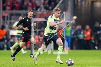 2023-04-19 - Manchester City midfielder Kevin De Bruyne during the UEFA Champions League, Quarter-finals, 2nd leg football match between Bayern Munich and Manchester City on 19 April 2023 at Allianz Arena in Munich, Germany - FOOTBALL - CHAMPIONS LEAGUE - BAYERN MUNICH V MANCHESTER CITY - UEFA CHAMPIONS LEAGUE - SOCCER