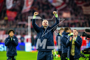 2023-04-19 - Manchester City forward Erling Haaland (9) celebrates after the UEFA Champions League, Quarter-finals, 2nd leg football match between Bayern Munich and Manchester City on 19 April 2023 at Allianz Arena in Munich, Germany - FOOTBALL - CHAMPIONS LEAGUE - BAYERN MUNICH V MANCHESTER CITY - UEFA CHAMPIONS LEAGUE - SOCCER