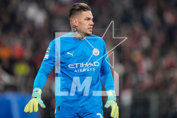 2023-04-19 - Ederson of Manchester City during the UEFA Champions League, Quarter-finals, 2nd leg football match between Bayern Munich and Manchester City on 19 April 2023 at Allianz Arena in Munich, Germany - FOOTBALL - CHAMPIONS LEAGUE - BAYERN MUNICH V MANCHESTER CITY - UEFA CHAMPIONS LEAGUE - SOCCER