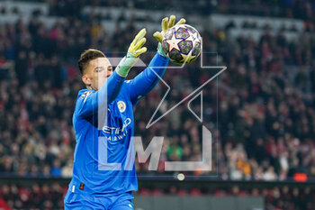 2023-04-19 - Ederson of Manchester City during the UEFA Champions League, Quarter-finals, 2nd leg football match between Bayern Munich and Manchester City on 19 April 2023 at Allianz Arena in Munich, Germany - FOOTBALL - CHAMPIONS LEAGUE - BAYERN MUNICH V MANCHESTER CITY - UEFA CHAMPIONS LEAGUE - SOCCER