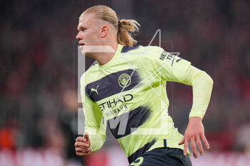 2023-04-19 - Erling Haaland of Manchester City during the UEFA Champions League, Quarter-finals, 2nd leg football match between Bayern Munich and Manchester City on 19 April 2023 at Allianz Arena in Munich, Germany - FOOTBALL - CHAMPIONS LEAGUE - BAYERN MUNICH V MANCHESTER CITY - UEFA CHAMPIONS LEAGUE - SOCCER