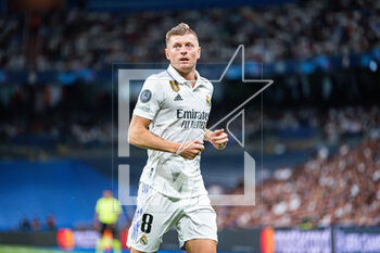 2023-05-09 - Toni Kroos (Real Madrid) in action during the football match between
Real Madrid and Manchester City valid for the semi final of the Uefa Champion’s League celebrated in Madrid, Spain at Bernabeu Stadium on Tuesday 09 May 2023 - SEMIFINAL - REAL MADRID VS MANCHESTER CITY - UEFA CHAMPIONS LEAGUE - SOCCER