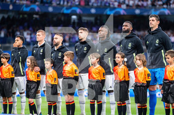 2023-05-09 - Thibaut Courtois (Real Madrid), Antonio Rüdiger (Real Madrid), Eduardo Camavinga (Real Madrid) , Federico Valverde (Real Madrid), Daniel Carvajal (Real Madrid), Toni Kroos (Real Madrid), Rodrygo (Real Madrid) during the football match between
Real Madrid and Manchester City valid for the semi final of the Uefa Champion’s League celebrated in Madrid, Spain at Bernabeu Stadium on Tuesday 09 May 2023 - SEMIFINAL - REAL MADRID VS MANCHESTER CITY - UEFA CHAMPIONS LEAGUE - SOCCER