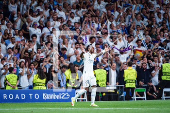 2023-05-09 - Vinicius Junior (Real Madrid) celebrate a goal during the football match between
Real Madrid and Manchester City valid for the semi final of the Uefa Champion’s League celebrated in Madrid, Spain at Bernabeu Stadium on Tuesday 09 May 2023 - SEMIFINAL - REAL MADRID VS MANCHESTER CITY - UEFA CHAMPIONS LEAGUE - SOCCER