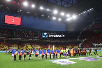 2023-05-10 - AC Milan players and FC Internazionale players during UEFA Champions League 2022/23 Semi-Final 1st  leg football match between AC Milan and FC Internazionale at San Siro Stadium, Milan, Italy on May 10, 2023 - SEMIFINAL - AC MILAN VS INTER - FC INTERNAZIONALE - UEFA CHAMPIONS LEAGUE - SOCCER