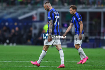 2023-05-10 - Marcelo Brozovic of FC Internazionale reacts during UEFA Champions League 2022/23 Semi-Final 1st  leg football match between AC Milan and FC Internazionale at San Siro Stadium, Milan, Italy on May 10, 2023 - SEMIFINAL - AC MILAN VS INTER - FC INTERNAZIONALE - UEFA CHAMPIONS LEAGUE - SOCCER