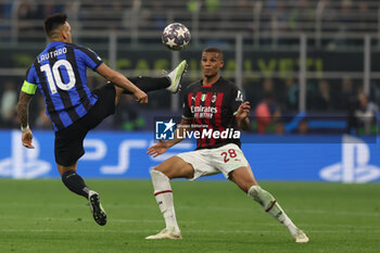 2023-05-16 - Lautaro Martinez of FC Internazionale in action during the UEFA Champions League 2022/23 Semi-Final second leg football match between FC Internazionale and AC Milan at Giuseppe Meazza Stadium, Milan, Italy on May 16, 2023 - SEMIFINAL - INTER - FC INTERNAZIONALE VS AC MILAN - UEFA CHAMPIONS LEAGUE - SOCCER