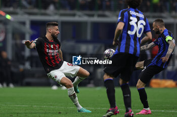 2023-05-16 - Olivier Giroud of AC Milan in action during the UEFA Champions League 2022/23 Semi-Final second leg football match between FC Internazionale and AC Milan at Giuseppe Meazza Stadium, Milan, Italy on May 16, 2023 - SEMIFINAL - INTER - FC INTERNAZIONALE VS AC MILAN - UEFA CHAMPIONS LEAGUE - SOCCER