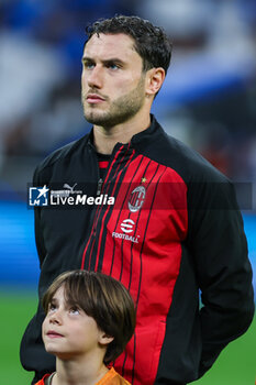 2023-05-16 - Davide Calabria of AC Milan looks on during the UEFA Champions League 2022/23 Semi-Final second leg football match between FC Internazionale and AC Milan at Giuseppe Meazza Stadium, Milan, Italy on May 16, 2023 - SEMIFINAL - INTER - FC INTERNAZIONALE VS AC MILAN - UEFA CHAMPIONS LEAGUE - SOCCER