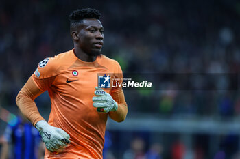 2023-05-16 - Andre Onana of FC Internazionale looks on during the UEFA Champions League 2022/23 Semi-Final second leg football match between FC Internazionale and AC Milan at Giuseppe Meazza Stadium, Milan, Italy on May 16, 2023 - SEMIFINAL - INTER - FC INTERNAZIONALE VS AC MILAN - UEFA CHAMPIONS LEAGUE - SOCCER