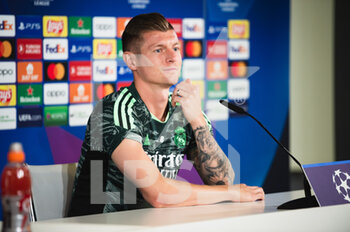 2023-05-08 - Toni Kroos (Real Madrid) during the press conference before the football match between
Real Madrid and Manchester City valid for the semi final of the Uefa Champion’s League celebrated in Valdebebas (Madrid, Spain) at Ciudad Real Madrid on Monday 08 May 2023 - REAL MADRID AND MANCHESTER CITY PRESS CONFERENCE - UEFA CHAMPIONS LEAGUE - SOCCER
