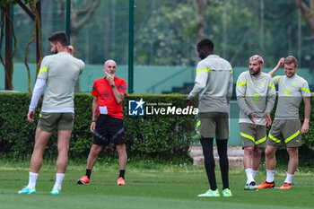 2023-05-15 - Stefano Pioli Head Coach of AC Milan reacts during the AC Milan training session at Milanello Sports Center ahead of their UEFA Champions League semi-final second leg match against FC Internazionale at San Siro Stadium, Milan, Italy on May 15, 2023 - AC MILAN TRAINING BEFORE THE INTER V MILAN MATCH - UEFA CHAMPIONS LEAGUE - SOCCER