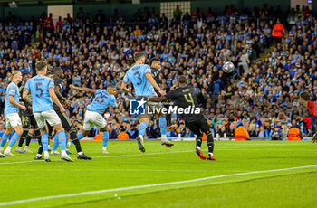 2023-05-18 - Manuel Akanji (25) of Manchester City scores a goal 3-0 during the UEFA Champions League, Semi-finals, 2nd leg football match between Manchester City and Real Madrid on 17 May 2023 at the Etihad Stadium in Manchester, England - FOOTBALL - CHAMPIONS LEAGUE - MANCHESTER CITY V REAL MADRID - UEFA CHAMPIONS LEAGUE - SOCCER