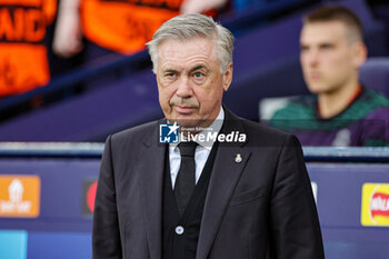 2023-05-18 - Carlo Ancelotti Coach of Real Madrid during the UEFA Champions League, Semi-finals, 2nd leg football match between Manchester City and Real Madrid on 17 May 2023 at the Etihad Stadium in Manchester, England - FOOTBALL - CHAMPIONS LEAGUE - MANCHESTER CITY V REAL MADRID - UEFA CHAMPIONS LEAGUE - SOCCER