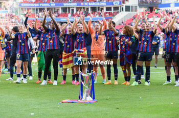 2023-06-03 - 03.06.2023, Eindhoven, PSV Stadion, UEFA Women's Champions League: Barcelona - Wofsburg, Players of FC Barcelona celebrating in front of the fans. - UEFA WOMEN'S CHAMPIONS LEAGUE: BARCELONA - WOFSBURG - UEFA CHAMPIONS LEAGUE - SOCCER