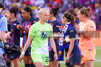 2023-06-03 - 03.06.2023, Eindhoven, PSV Stadion, UEFA Women's Champions League: Barcelona - Wofsburg, Pia-Sophie Wolter (20 Wolfsburg) after the game on her way to the podium picking up her medal - UEFA WOMEN'S CHAMPIONS LEAGUE: BARCELONA - WOFSBURG - UEFA CHAMPIONS LEAGUE - SOCCER