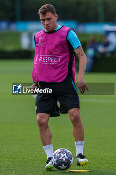 2023-06-05 - Nicolo Barella of FC Internazionale looks on during the UEFA Champions League Final media day of FC Internazionale training session at Suning Training Center ahead of their UEFA Champions League Final match against Manchester City FC at Suning Training Center, Appiano Gentile, Italy on June 05, 2023 - INTER - FC INTERNAZIONALE TRAINING BEFORE THE 2022-2023 FINAL - UEFA CHAMPIONS LEAGUE - SOCCER